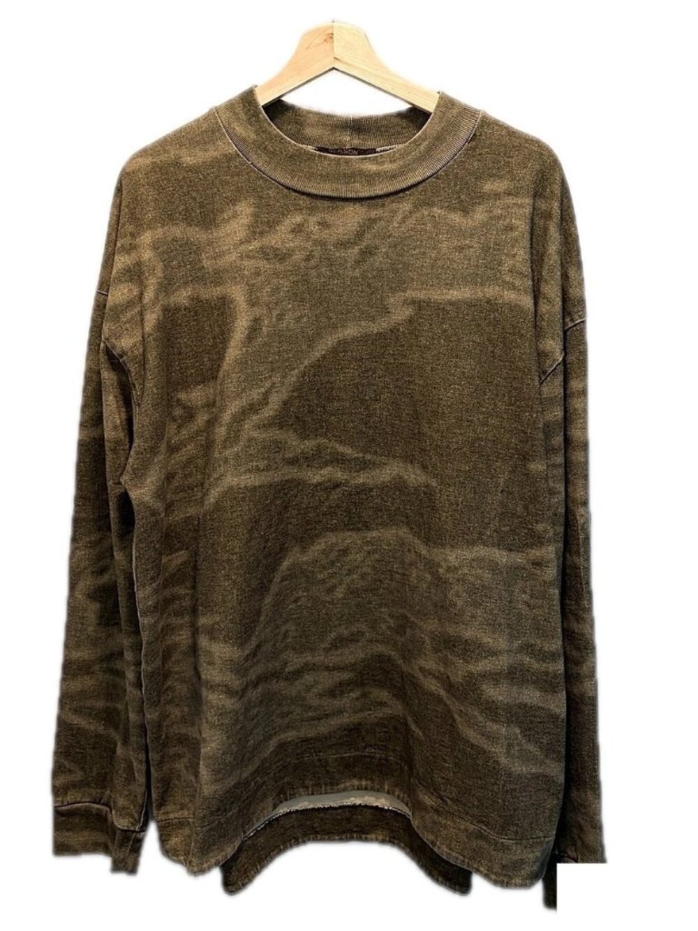 Yeezy Season 3 Moto Long Sleeve Tee M Olive Camo Back Zip Kanye West Oversized